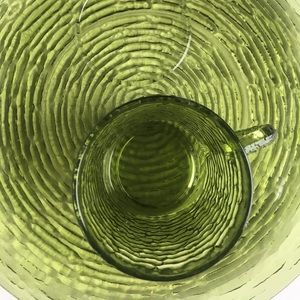 Mid Century Avocado Green Luncheon Plate and Cup